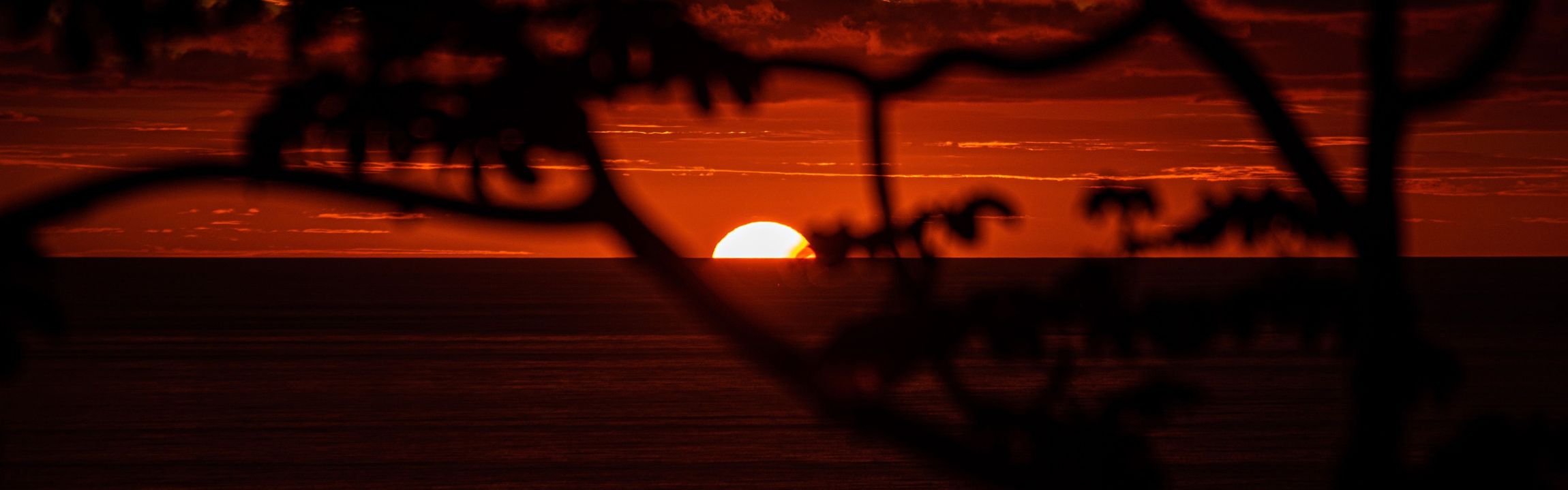 Sunset over the Pacific Ocean from Playa Coyote, Nandayure, Costa Rica